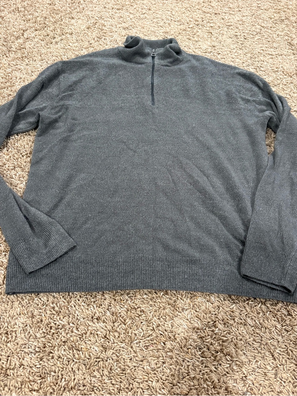 Weatherproof Gray 1/4 Zip Sweater Large